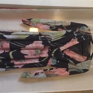 Beautiful floral, floor length dress with slit